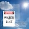 Signmission Portrait Water Line, 7 in W x Rectangle, Vinyl Decal OS-2PACK-DS-D-710-V-1606 - alternate 3